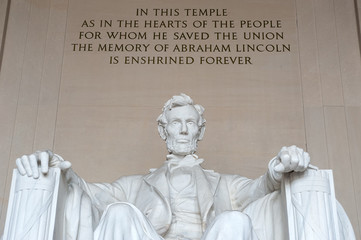 Statue of Abraham Lincoln, Lincoln Memorial, Washington DC