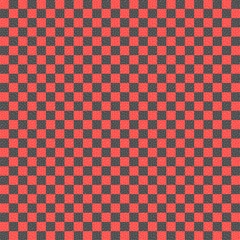 red and black checkboard with mosaic cells