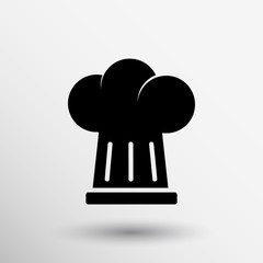 chef hat icon design in vector format