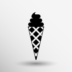 Vector sign abstract ice cream logo stylized