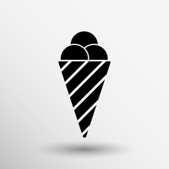 Vector sign abstract ice cream logo stylized