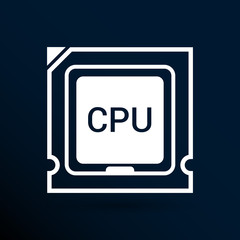 Icon of cpu microprocessor sign symbol process