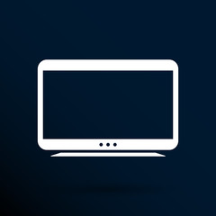 tv icon vector flatscreen hd lcd 