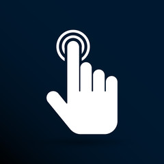 click. hand icon pointer. vector finger pointer