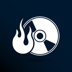 Icon computer disk recording abstract art audio