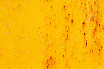 A background of peeling paint and rusty old metal