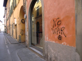 no war on the street wall