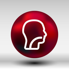 Ear, nose and throat symbol - vector illustration