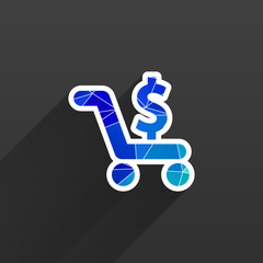 Shopping cart symbol background,clean vector