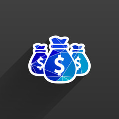 Vector money bags edit layers icon funds buy