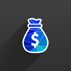 Vector money bags edit layers icon funds buy