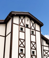 Vintage styled house wall