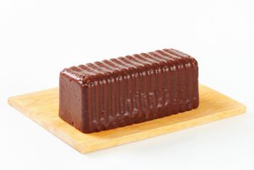 Chocolate-covered pound cake