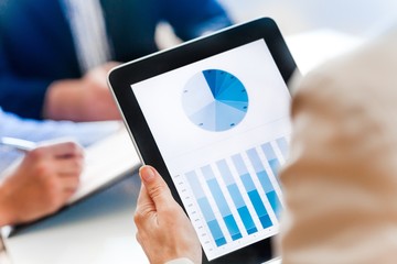 Business, tablet, hand.