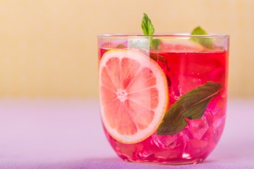 Pink, cocktail, cold.