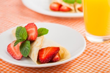 Crepe, Dessert, Pancake.