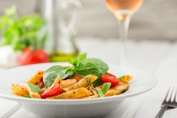 Pasta, dish, italian.