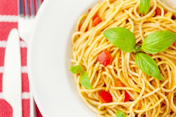 Pasta, spaghetti, italian pasta.