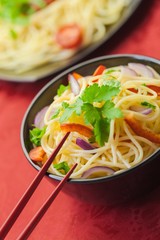 Bowl, asia, onion.