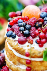naked wedding cake