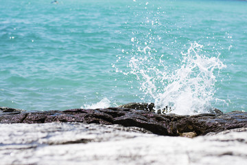 Rocks and blue sea