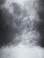 Crédence de cuisine en verre imprimé Fumée Black and White Clouds and Fog