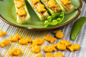 Celery snack.