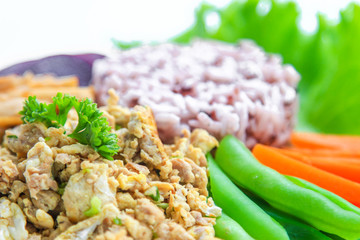 Tuna Scrambled egg, clean menu and good for your health.