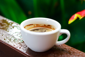 Coffee cup vintage style effect picture