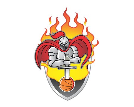 knight burning basketball