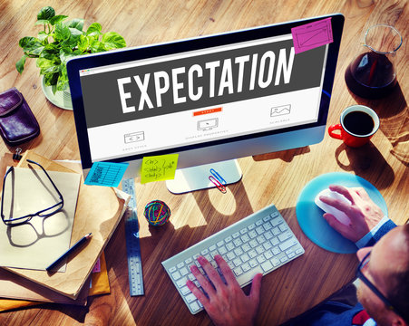Expectation Prediction Hope Strategy Planning Concept
