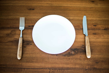 fork,knife and dish