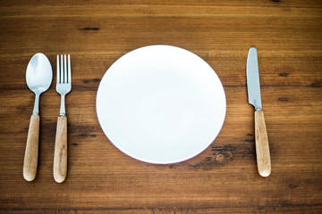 spoons,fork,knife and dish