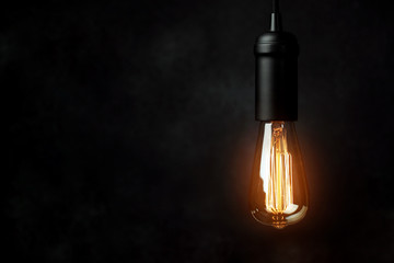 Vintage light bulb background