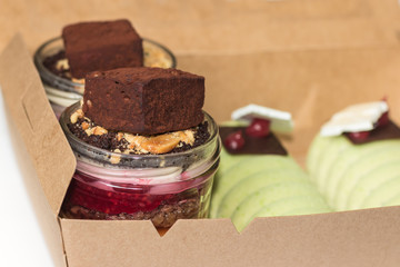 desserts in container box
