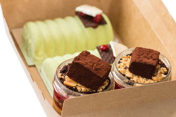 desserts in cardboard box