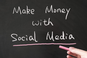 Fototapeta premium Make money with social media