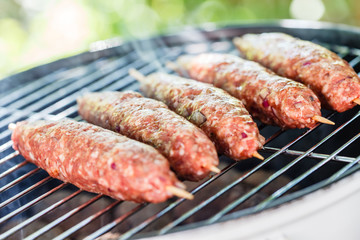 grilling kebabs