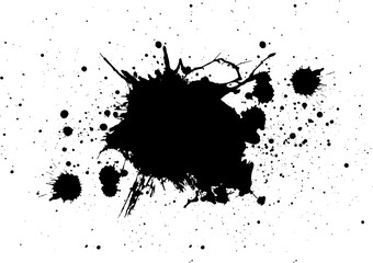 abstract splatter color black isolate background - obrazy, fototapety, plakaty