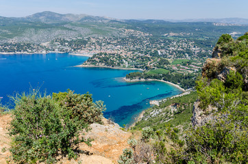 Fototapeta na wymiar Aerial view over Cassis in Provence, France