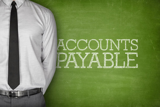 Accounts payable text on blackboard
