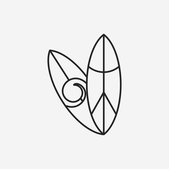 surfboard line icon