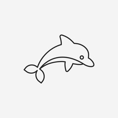 dolphin line icon
