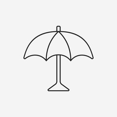 umbrella line icon