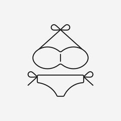 swim suit line icon