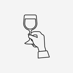 champagne line icon