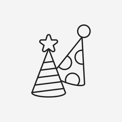 party hat line icon