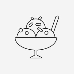 ice cream line icon