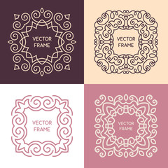 Vintage floral frame collection