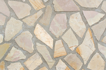 texture of the floor made of stone with mortar joints